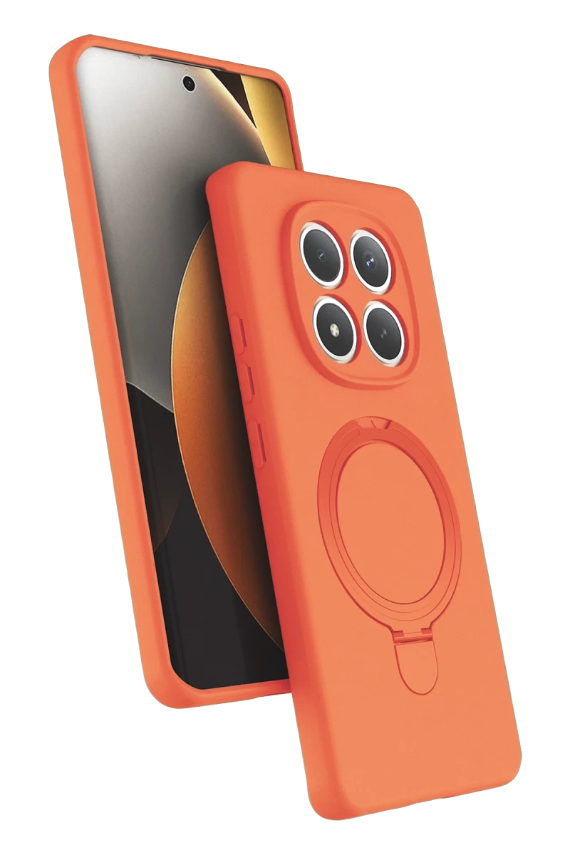 Xiaomi Redmi Note 15 Pro 5G Uyumlu Regal Magsafe Standlı Kapak - Turuncu
