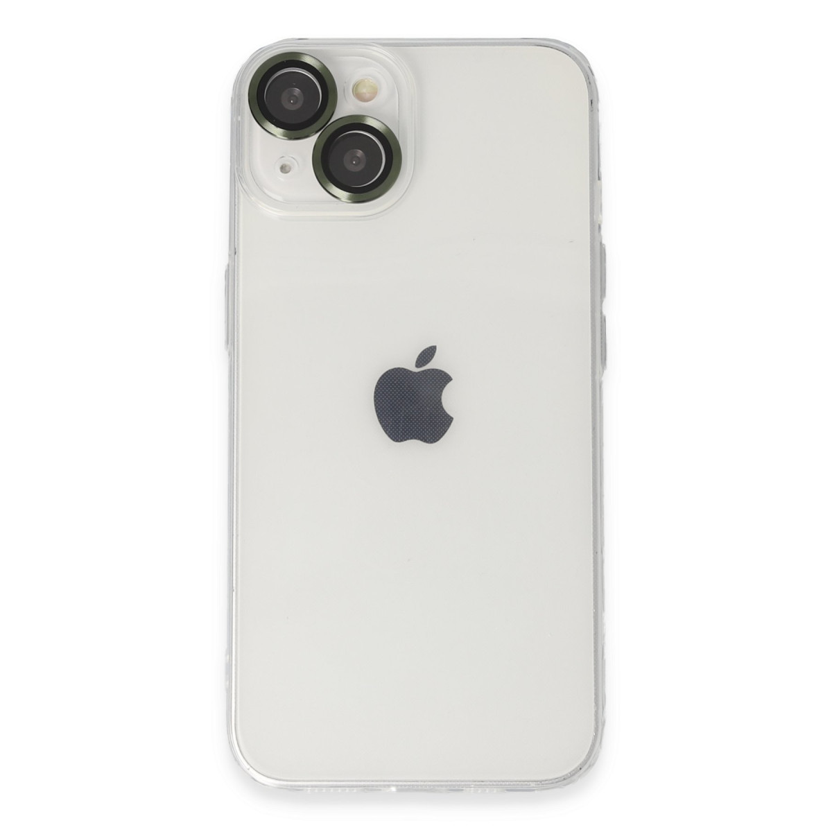 iPhone 14 Kılıf Luko Lens Silikon - Yeşil