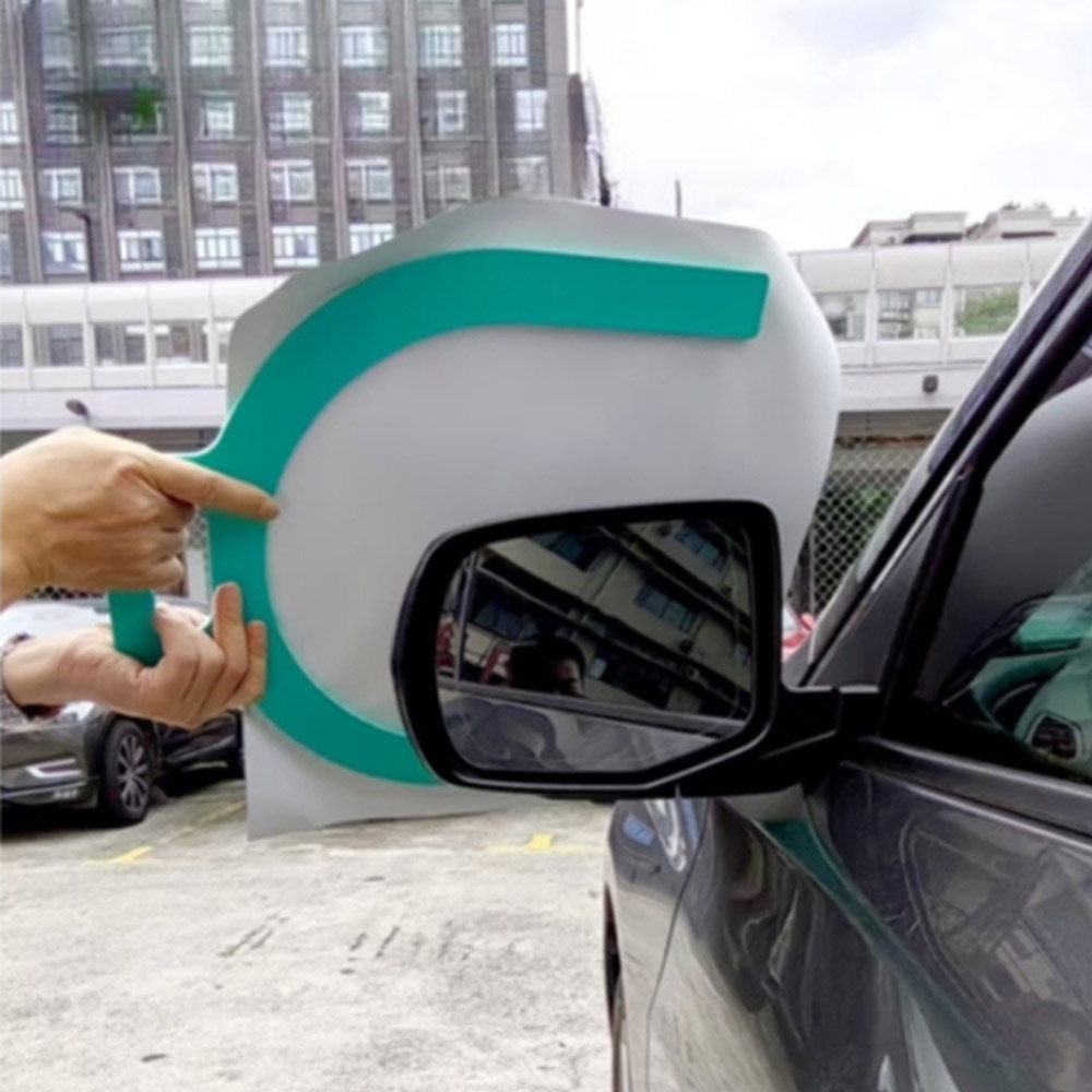 U Yan Ayna Kavisli Bölgeler İçin Folyo Kaplama ve Uygulama Aparatı Yeşil 40x38cm