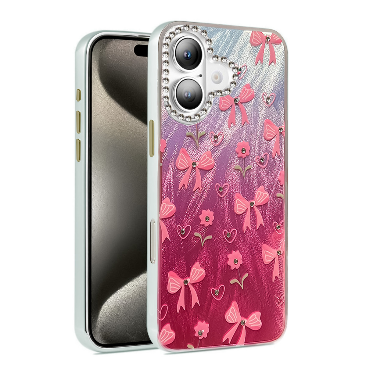 iPhone 16 Plus Kılıf Blade Aynalı Desenli Kapak - Desen 3