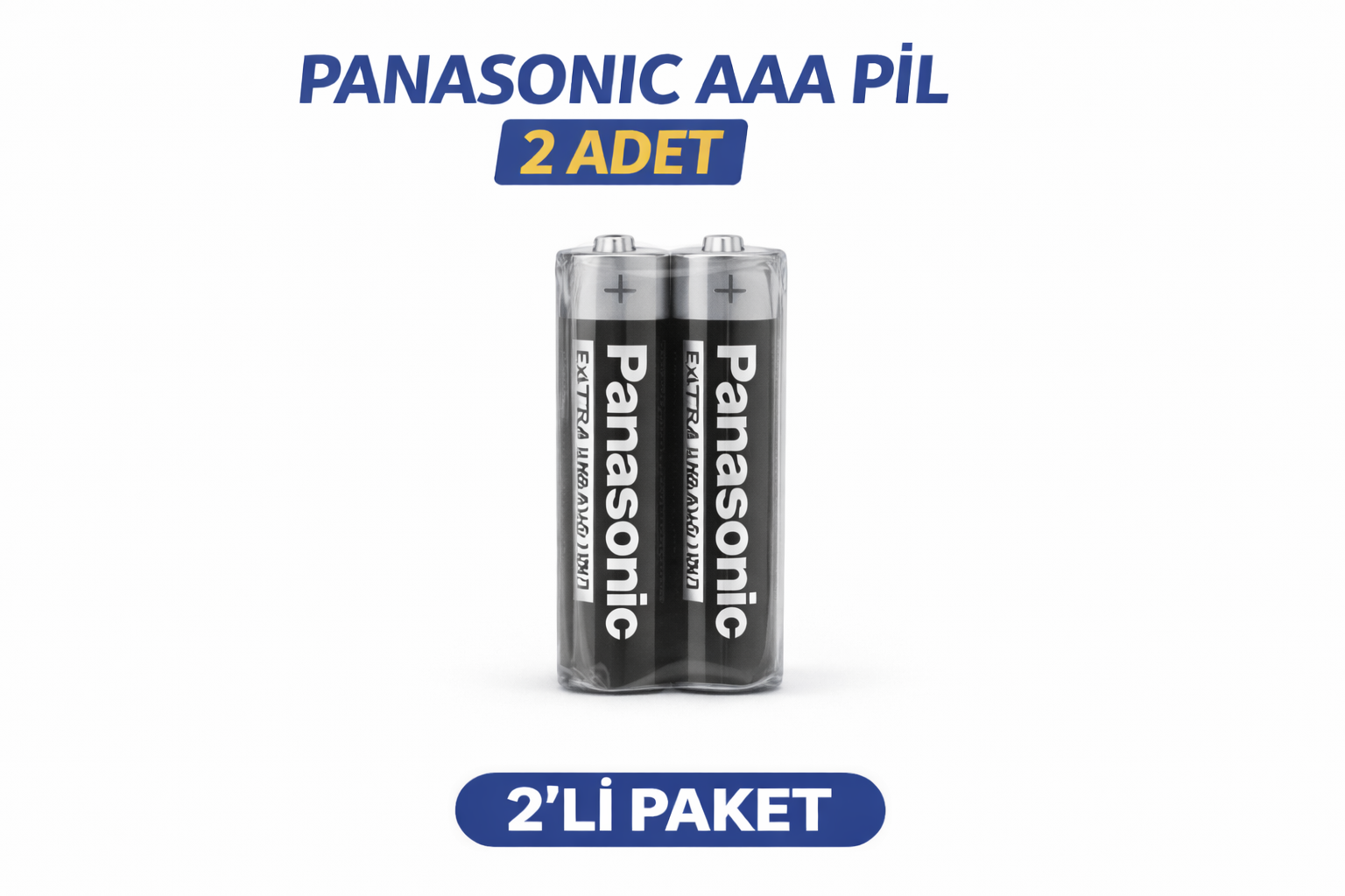 pana AAA R03 İnce Pil Zinc Carbon Extra Heavy Duty 2’li 1 Paket
