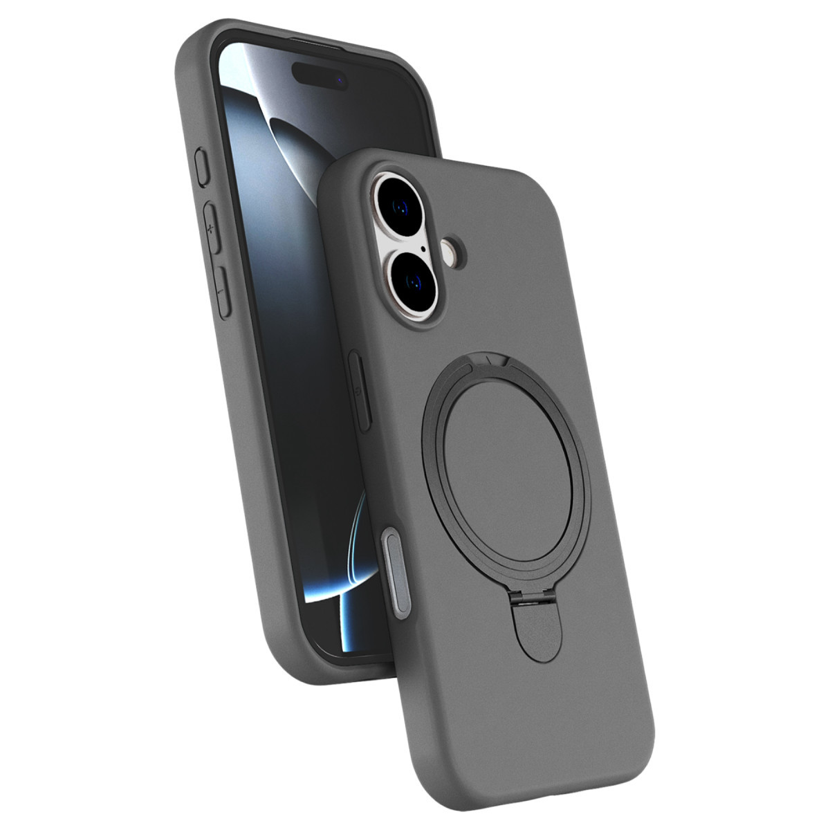 iPhone 16 Regal Magsafe Standlı Kapak - Titan Gri