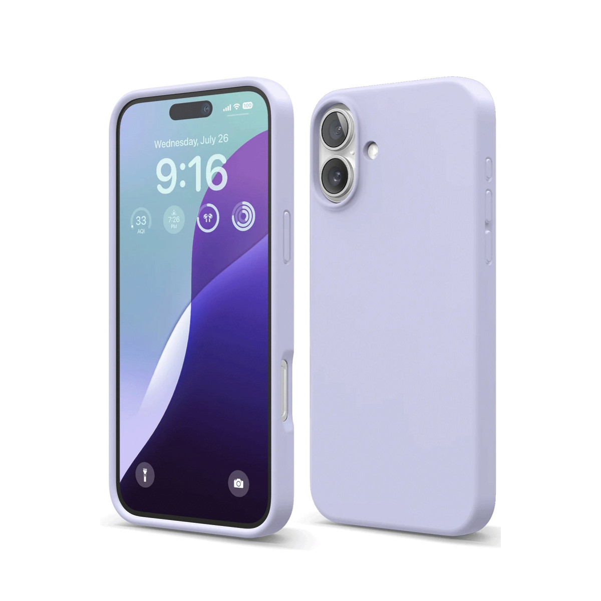iPhone 16 Plus Kılıf Nano içi Kadife Silikon - Lila