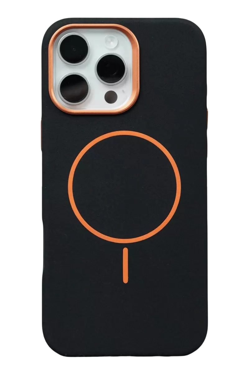iPhone 16 Pro Max Luno Deri Magsafe Kapak - Siyah