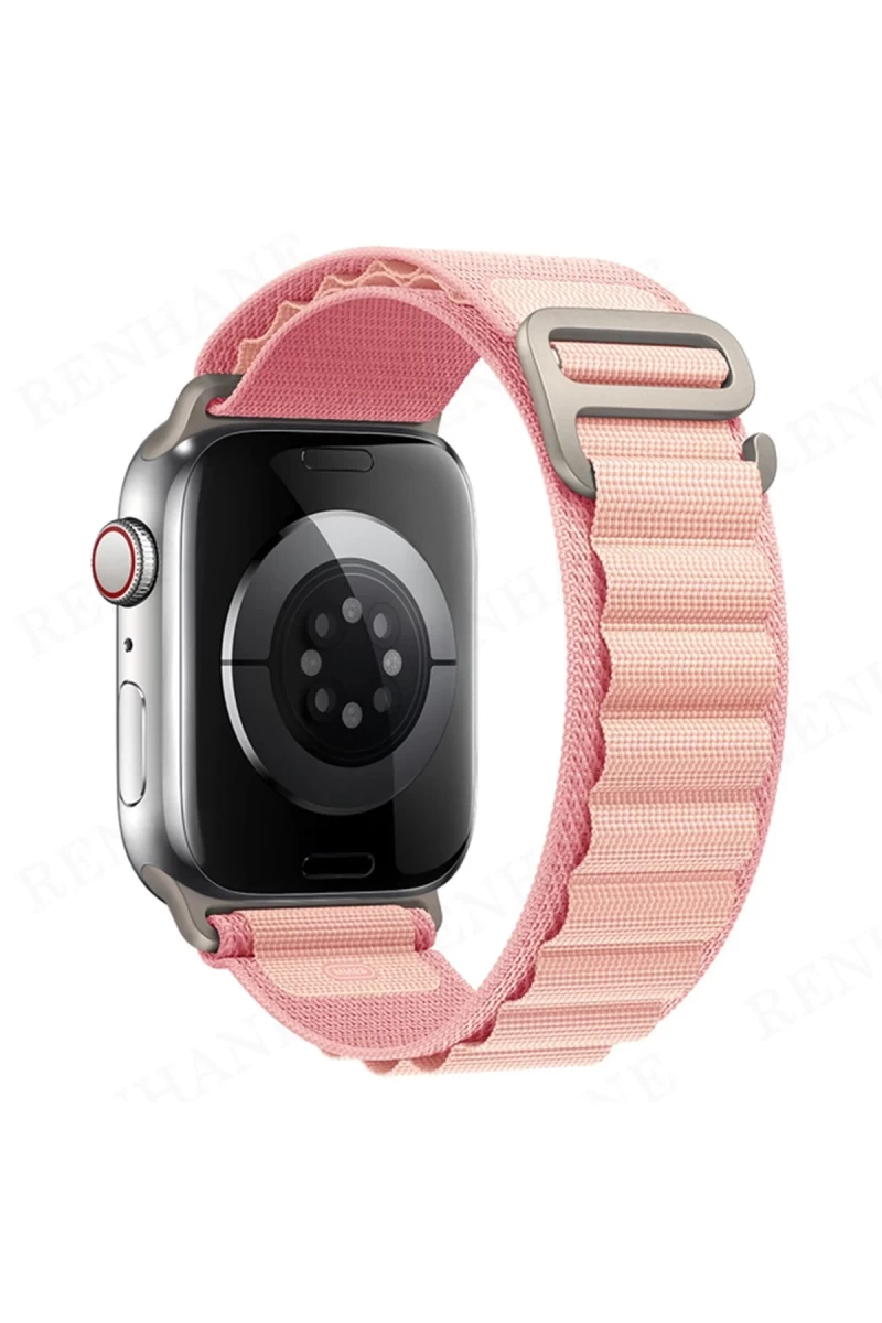 Apple Watch 42mm Uyumlu Mountain Kordon - Pembe