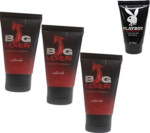 Big Lover Erkeklere Özel 50 ml Jel 50 ml Maximum Strength Hardening Gel For Men 3 Adet + Playboy 50 ml  Jel
