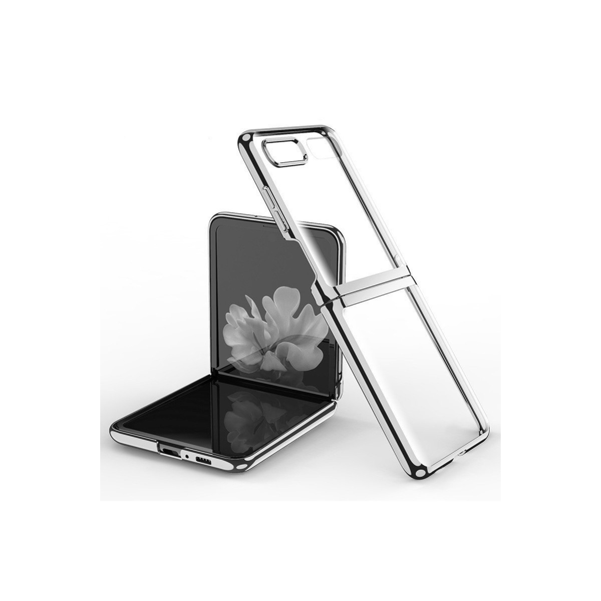 Galaxy Z Flip 4 Kılıf Fold Element Kapak - Gümüş