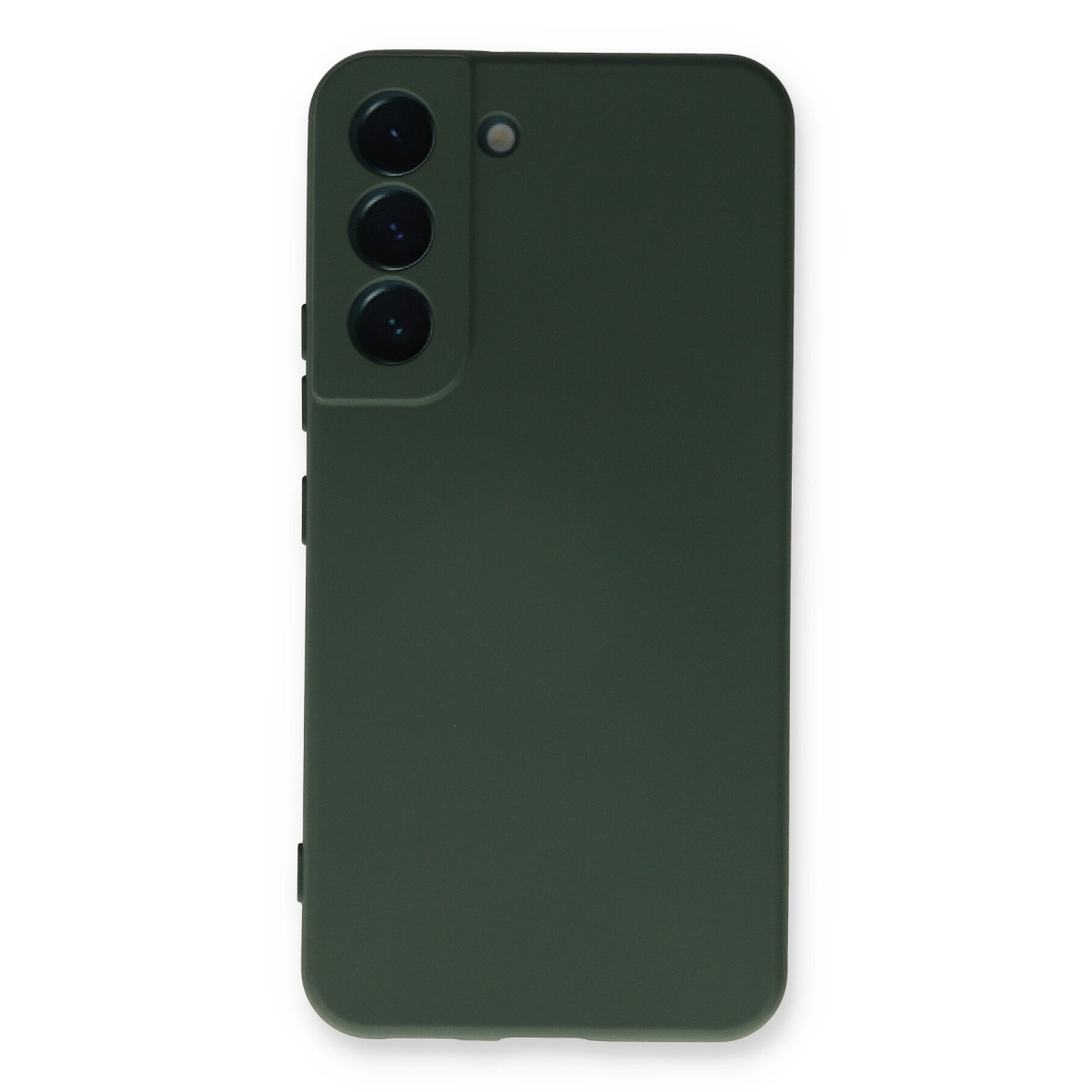 Galaxy S22 Plus Kılıf Nano içi Kadife Silikon - Koyu Yeşil