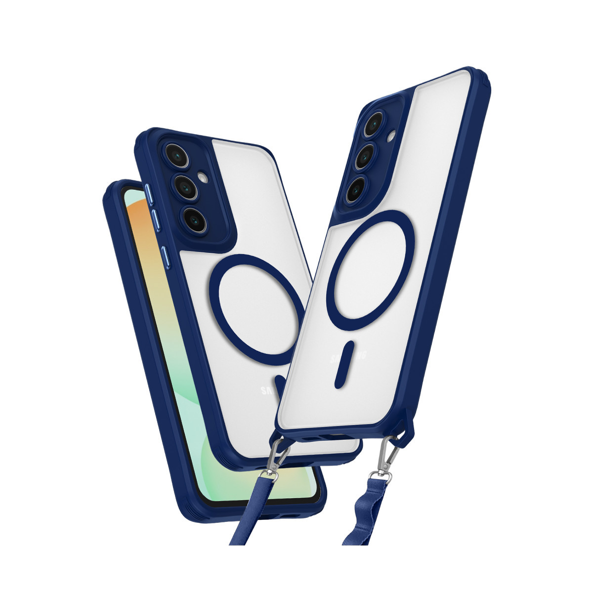 Galaxy S25 Plus Kılıf Enka Magsafe Silikon Kılıf - Lacivert