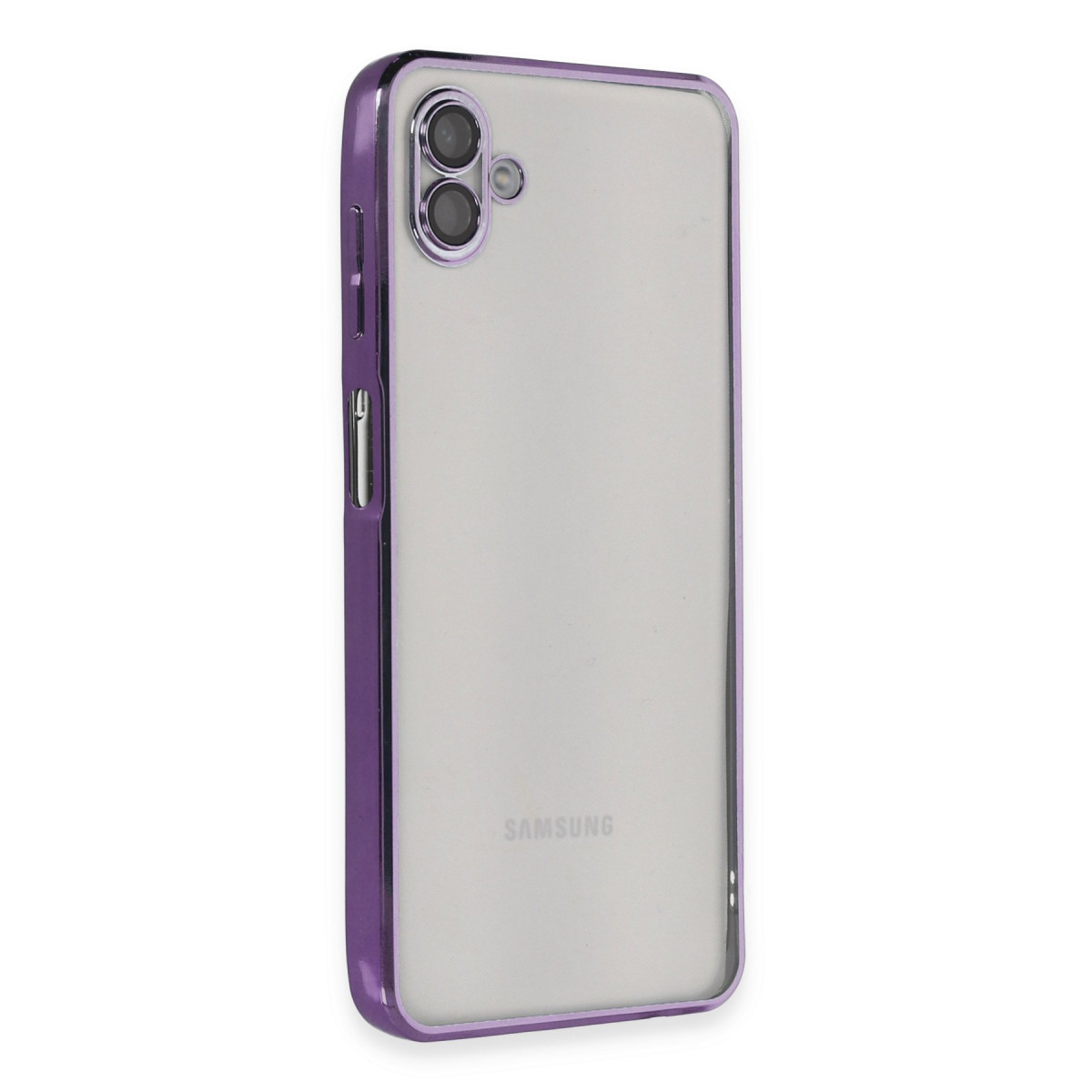 Galaxy A04 Kılıf Razer Lensli Silikon - Mor