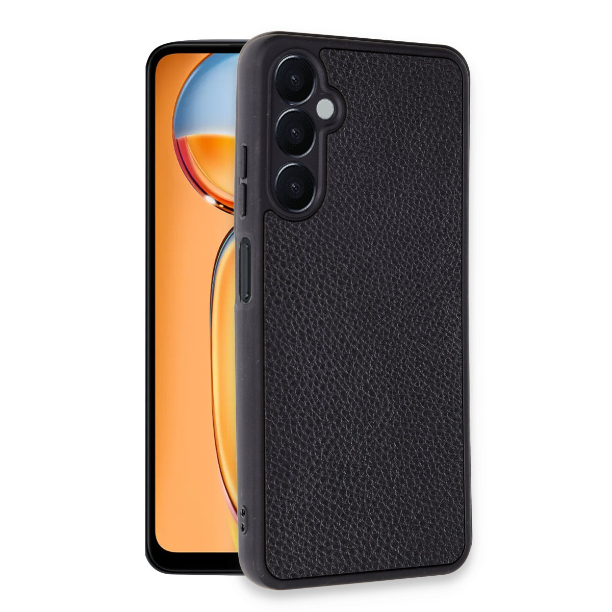 Galaxy A56 Kılıf Aras Deri Kapak - Siyah