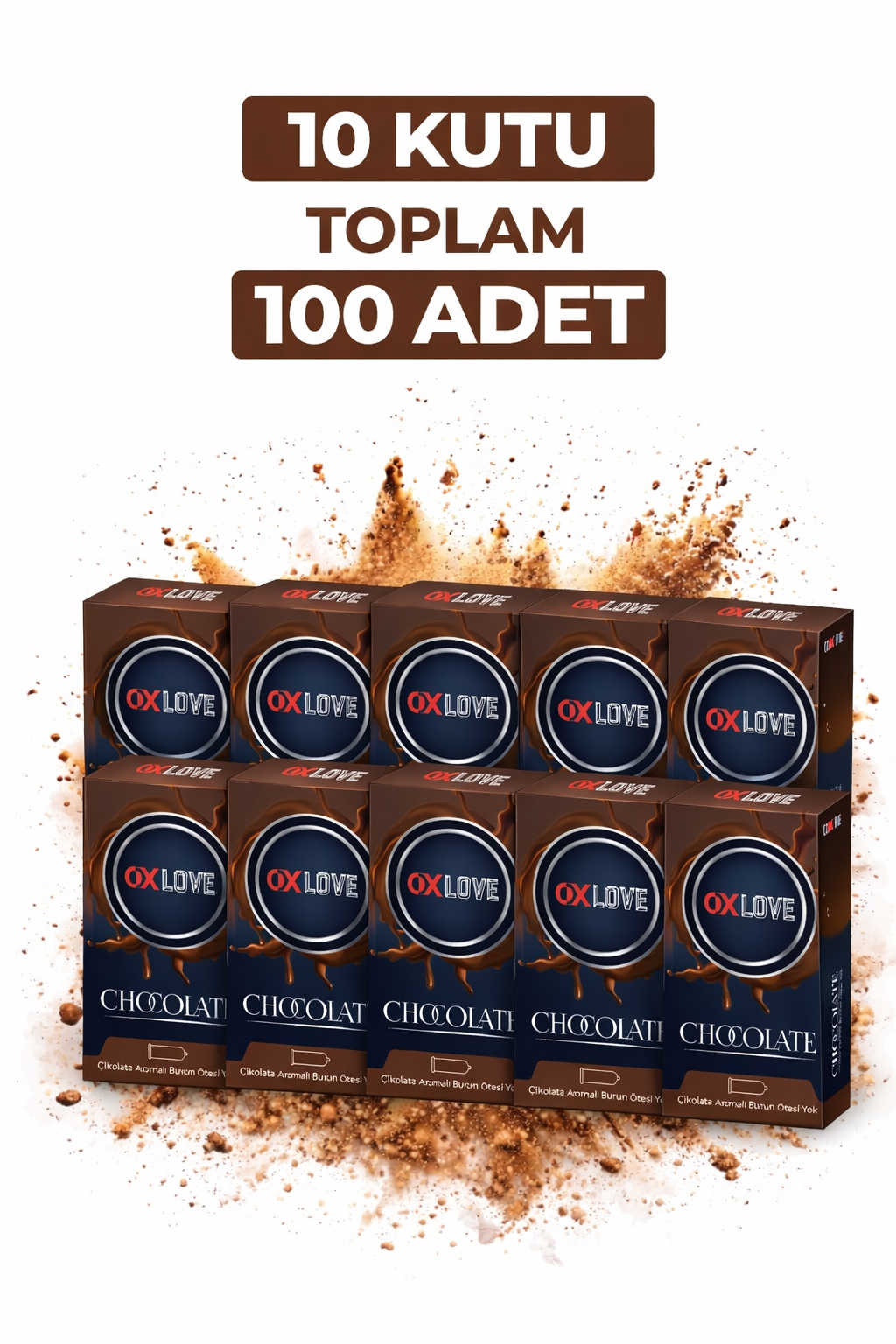 OxLove Chocolate Aromalı Prezervatif 10'lu 10 Kutu
