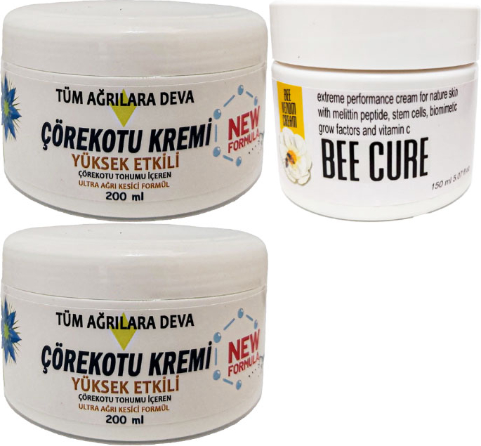 Çörekotu Çörek Otu Kremi White Box 2 Adet 200 ml + Beecure Krem 150 ml / Krem Seti