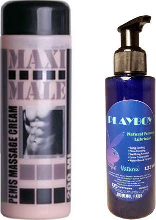 Hintohu Maxi Male Cream 200 ml Erkekler Için Pe.nis Bakım Losyonu ve Playboy Naturallubricant 125ML