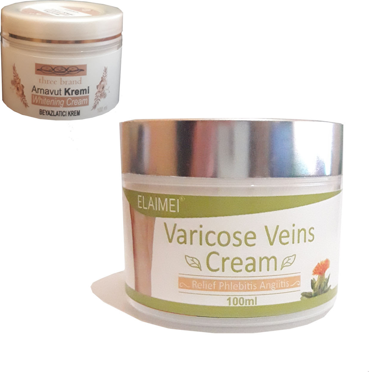 Spider Varicose Veins Cream,diz,bacak Bakım Kremi + Three Brand Arnavut Aklık Kremi 100 ml