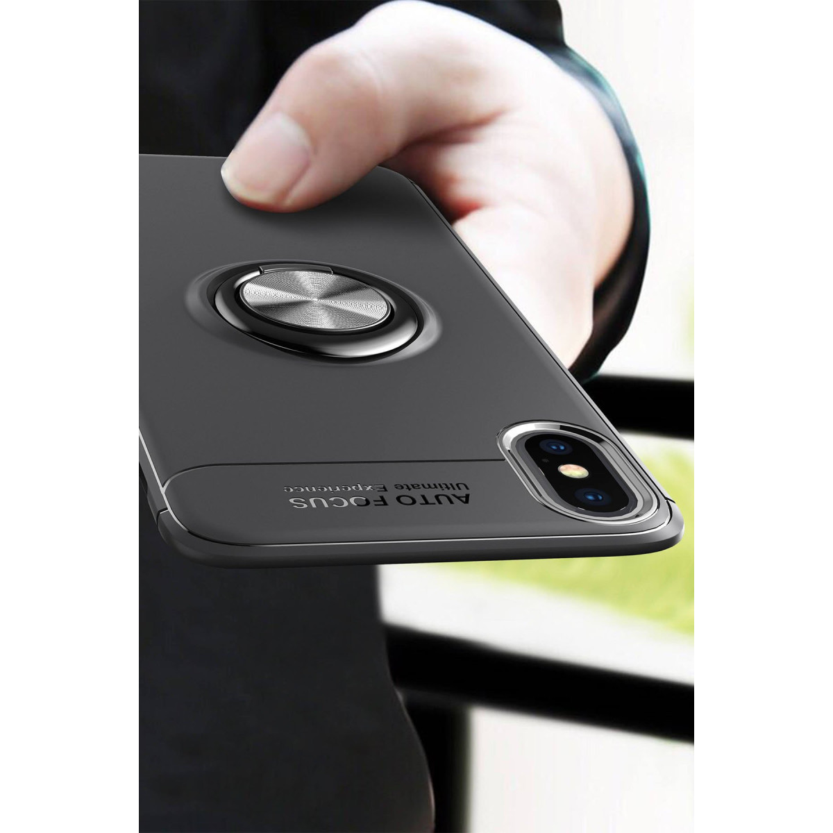 iPhone XS Max Kılıf Range Yüzüklü Silikon - Mavi — görsel 4