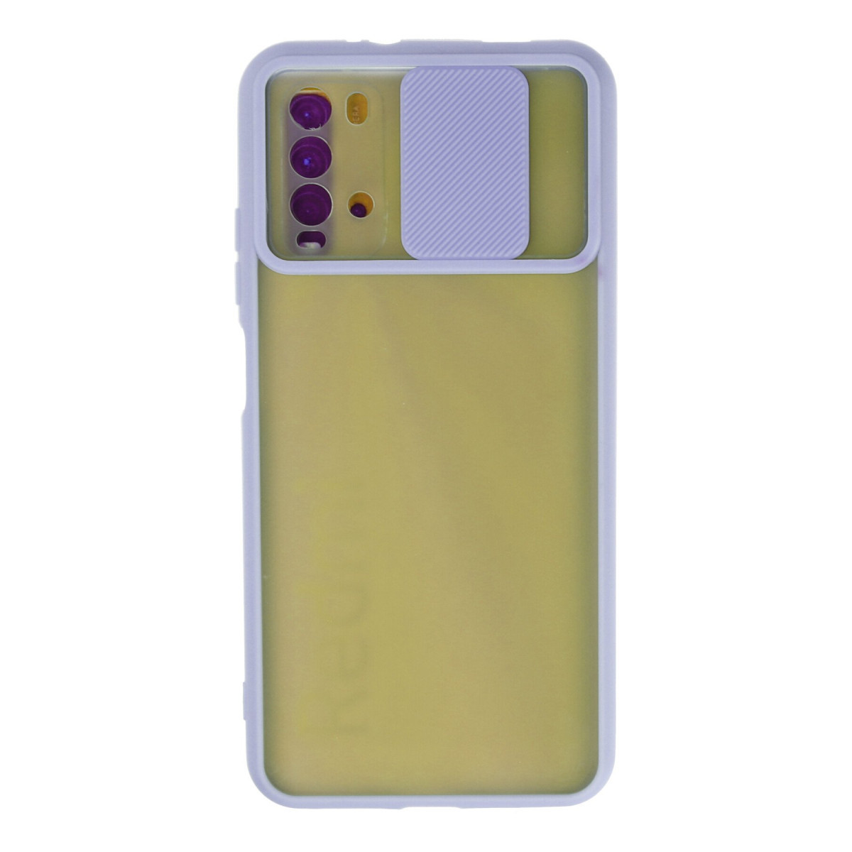 Redmi 9T Kılıf Palm Buzlu Kamera Sürgülü Silikon - Lila