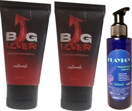 Big Lover Biglover Erkeklere  50 ml Maksimum Güç Sertleştiren Katılaştırıcı Jel 50 ml Maximum Strength Hardening Gel For Men 2ADET+PLAYBOY Natural Personal Lubricant 125ML