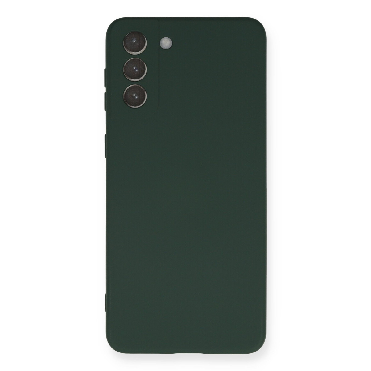 Galaxy S21 Plus Kılıf Nano içi Kadife Silikon - Koyu Yeşil