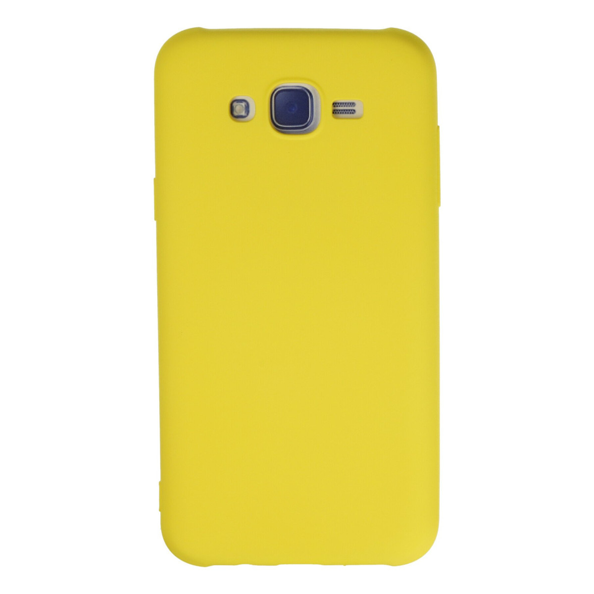 Galaxy J7 Kılıf Nano içi Kadife Silikon - Sarı