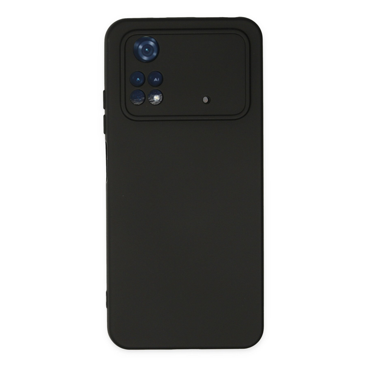 Poco M4 Pro 4G Kılıf Nano içi Kadife Silikon - Siyah