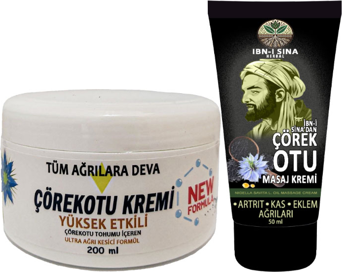 Çörekotu Çörek Otu Kremi Xlwhite Büyük 200 ml Krem + İbn-İ Sina Çörek Otu Kremi 50 ml