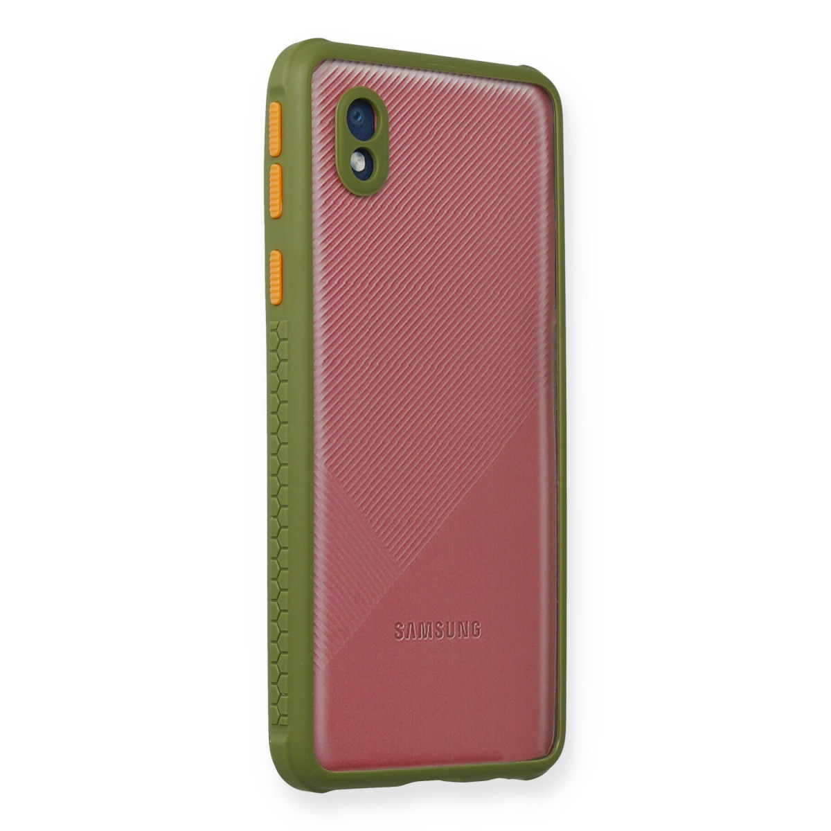 Galaxy A01 Core Kılıf Miami Şeffaf Silikon - Yeşil