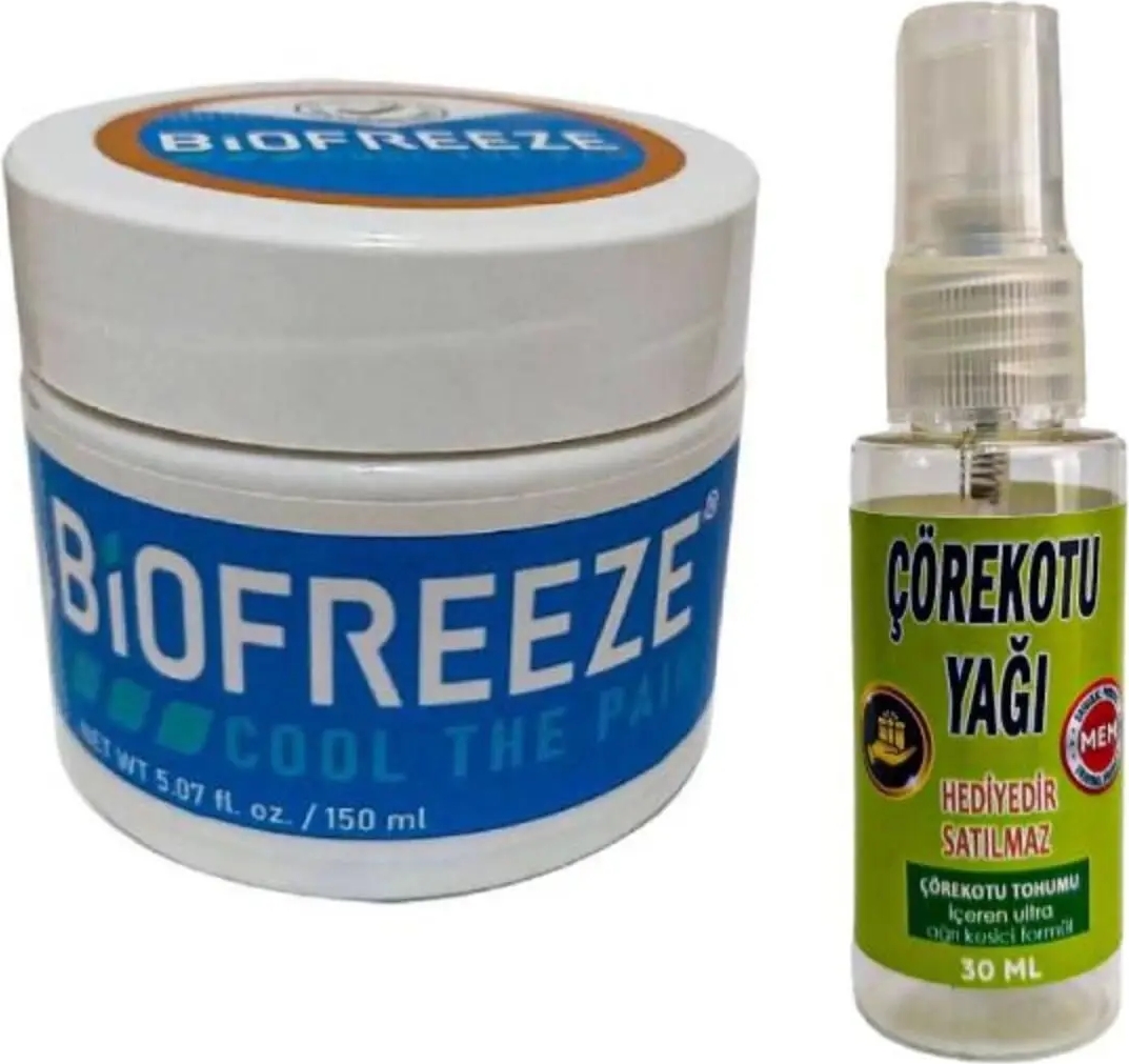 Biofreeze Masaj Kremi 150 ml 1 Ad+ Çörek Otu Yağı ile 30 ml