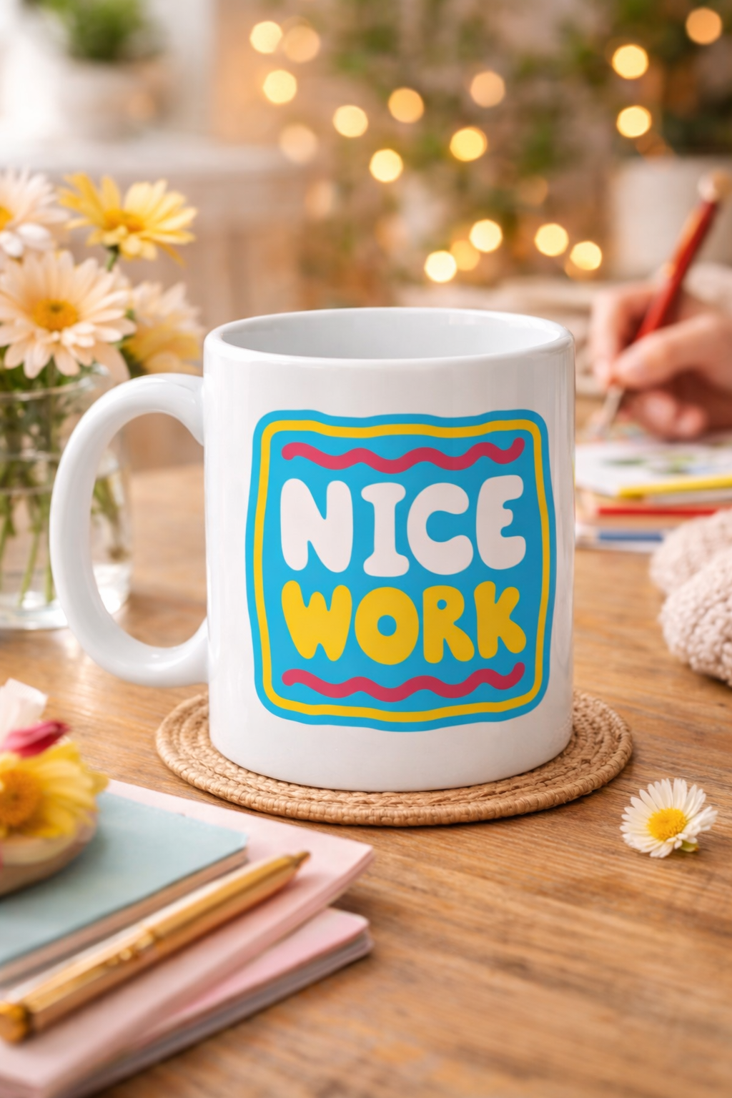 Nice Work "HARİKA İŞ ÇIKARDIN" Yazılı Porselen Kupa MODEL 147 – Motivasyon Kupası – Tebrik &amp; Başarı Temalı Kahve Kupası – Hediye Fikri