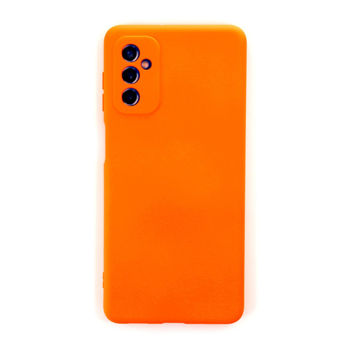 Galaxy M52 5G Kılıf Nano içi Kadife Silikon - Turuncu