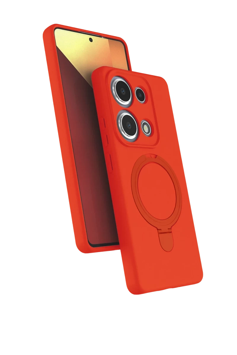 Xiaomi Redmi Note 13 Pro 4G Uyumlu Regal Magsafe Standlı Kapak - Turuncu