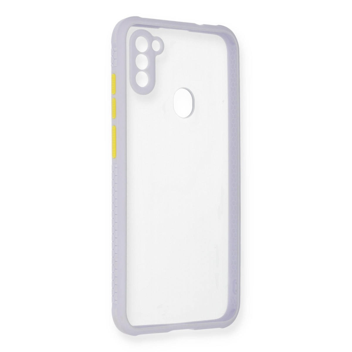 Galaxy A11 Kılıf Miami Şeffaf Silikon - Lila