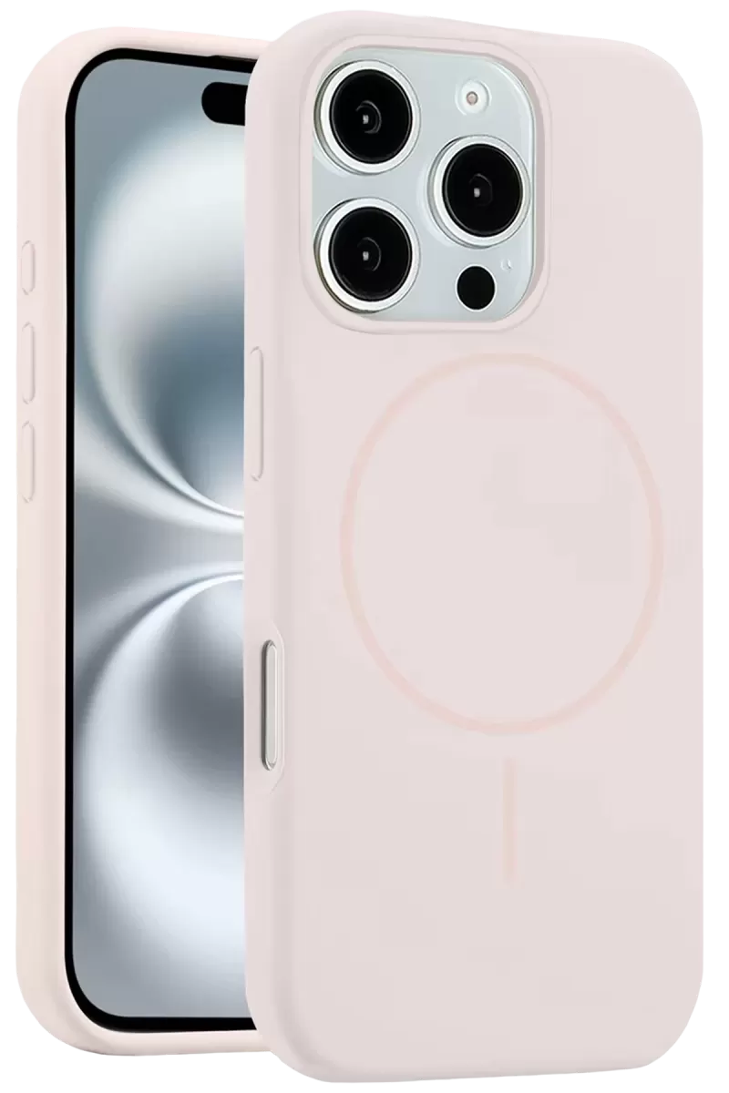 iPhone 16 Pro Kılıf Jully Magsafe Kapak - Pudra