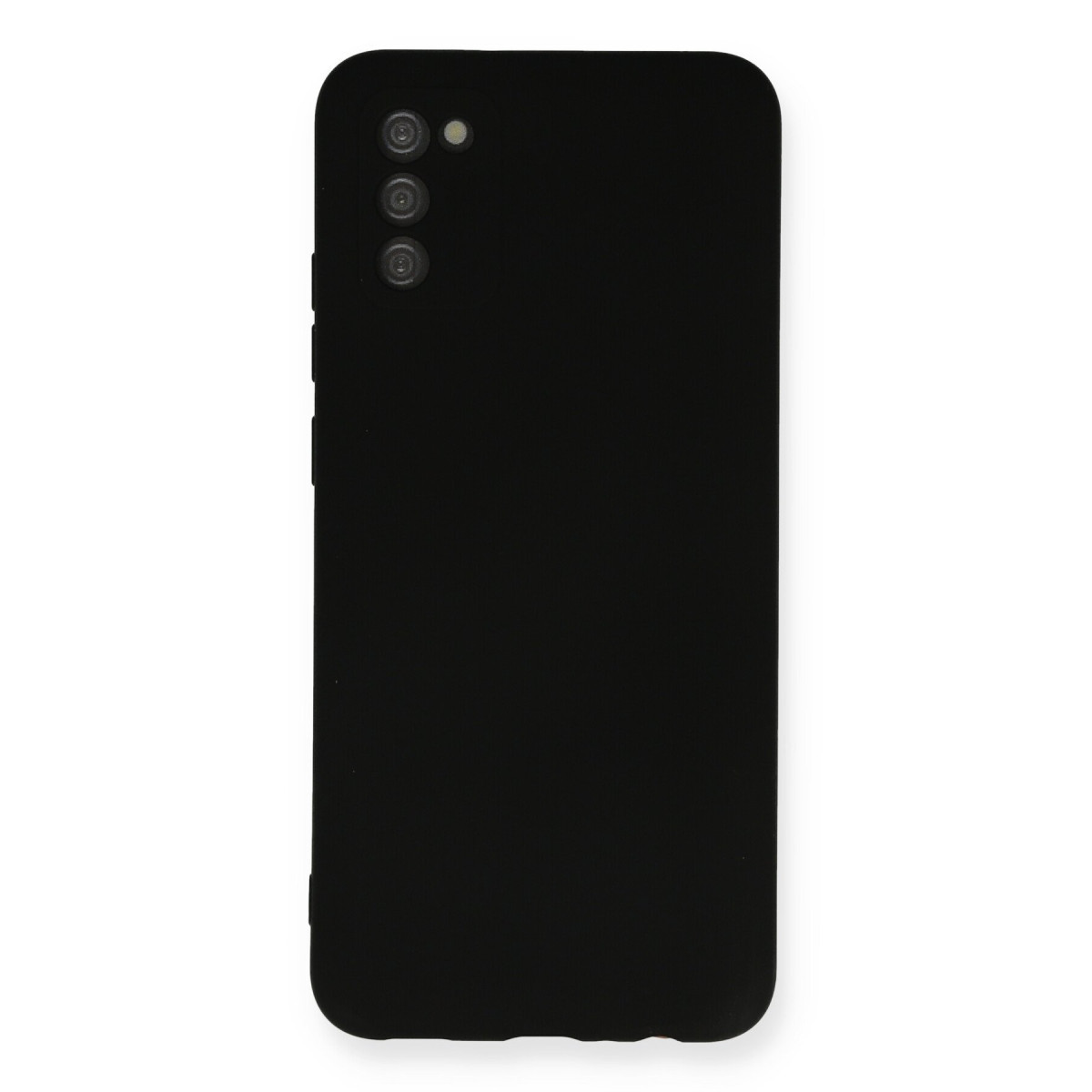 Galaxy A03S Kılıf Nano içi Kadife Silikon - Siyah