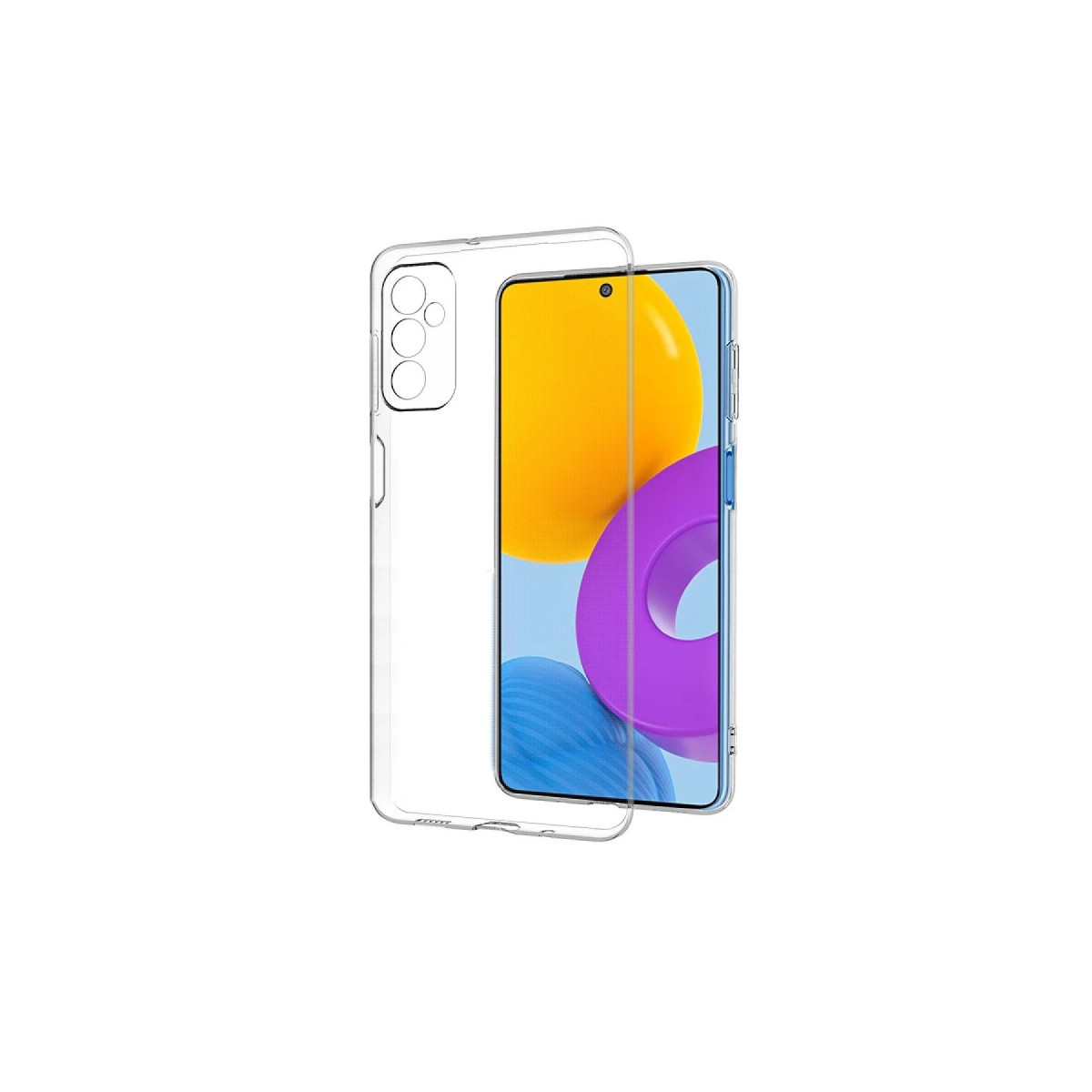 Galaxy M52 5G Kılıf Deluxe 2mm Şeffaf Silikon - Şeffaf