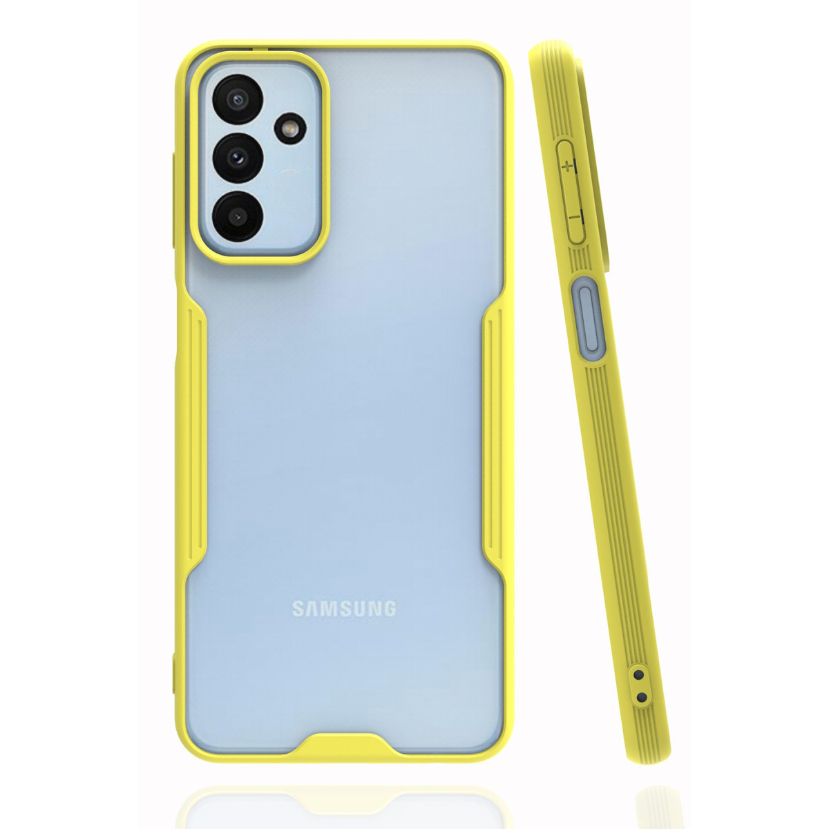 Galaxy A04S Kılıf Platin Silikon - Sarı