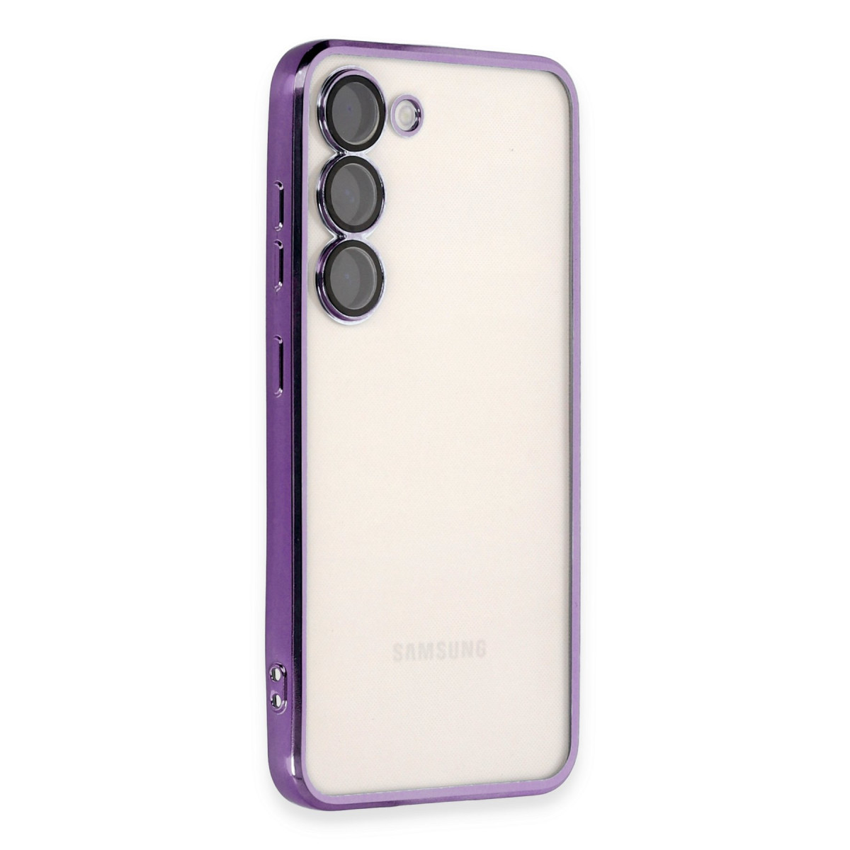 Galaxy S23 Kılıf Razer Lensli Silikon - Mor