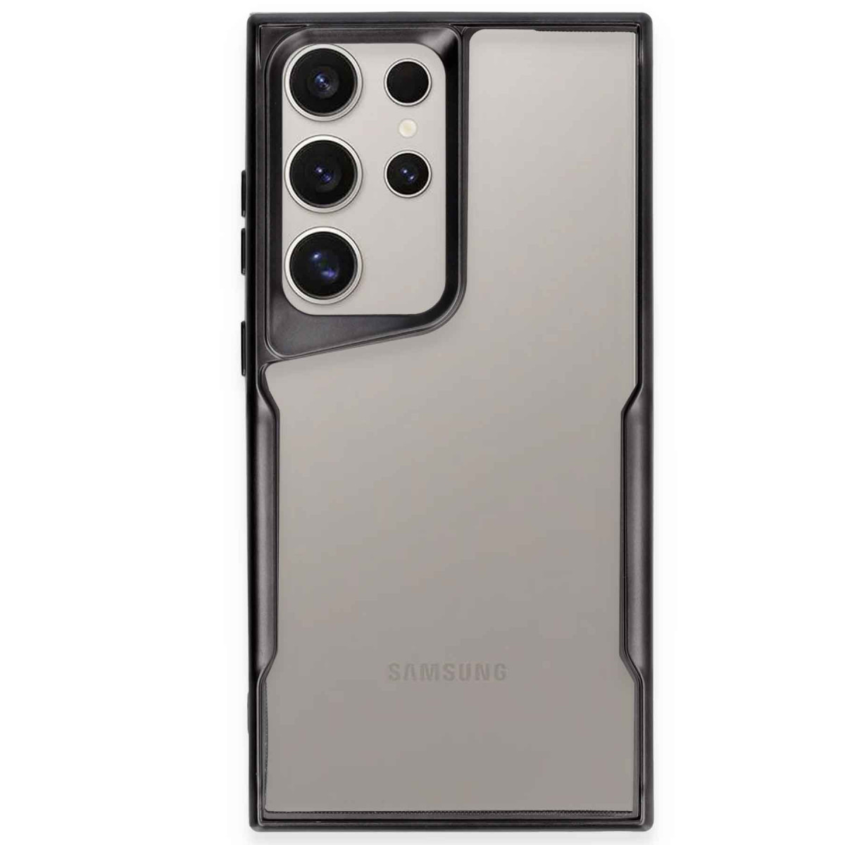Galaxy S24 Ultra Kılıf Boyi Silikon Kapak - Siyah