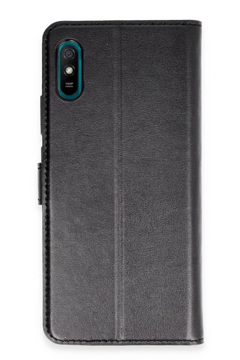 Xiaomi Redmi 9A Uyumlu Kılıf Trend S Plus Kapaklı Kılıf - Siyah