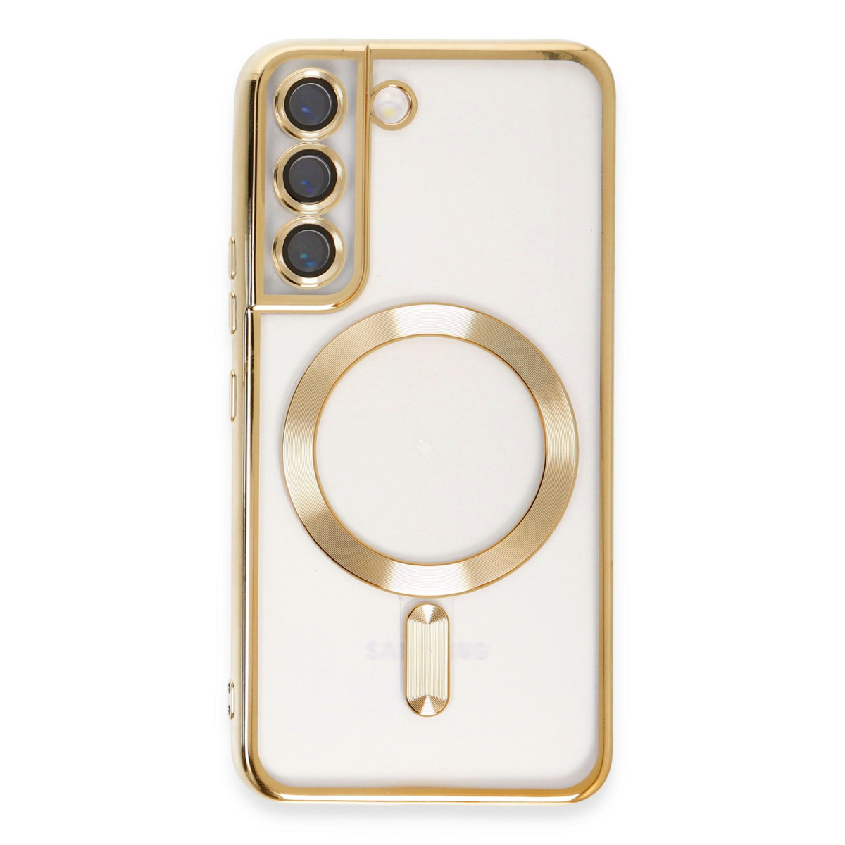 Galaxy S22 Kılıf Kross Magneticsafe Kapak - Gold