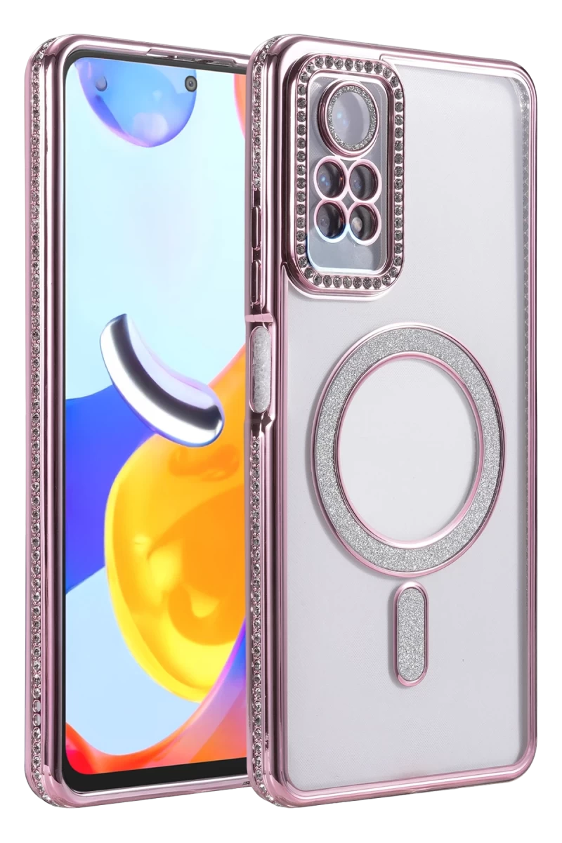 Xiaomi Redmi Note 12 Pro 4G Uyumlu Joke Simli Magneticsafe Kılıf - Pembe