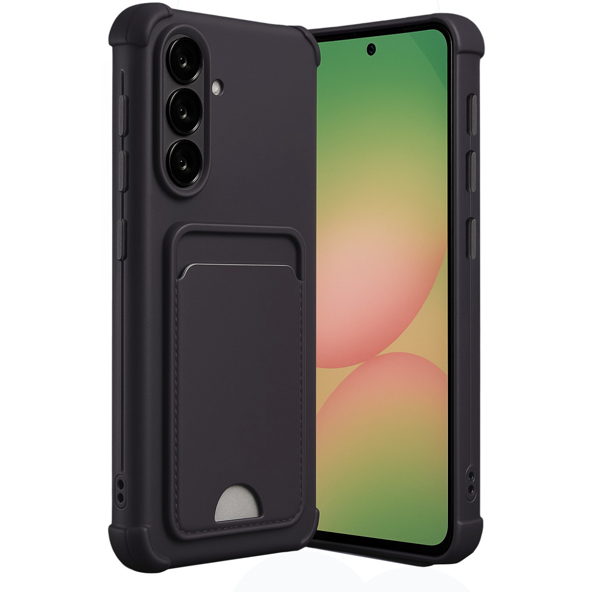 Galaxy A36 Kılıf Kelvin Kartvizitli Silikon - Siyah