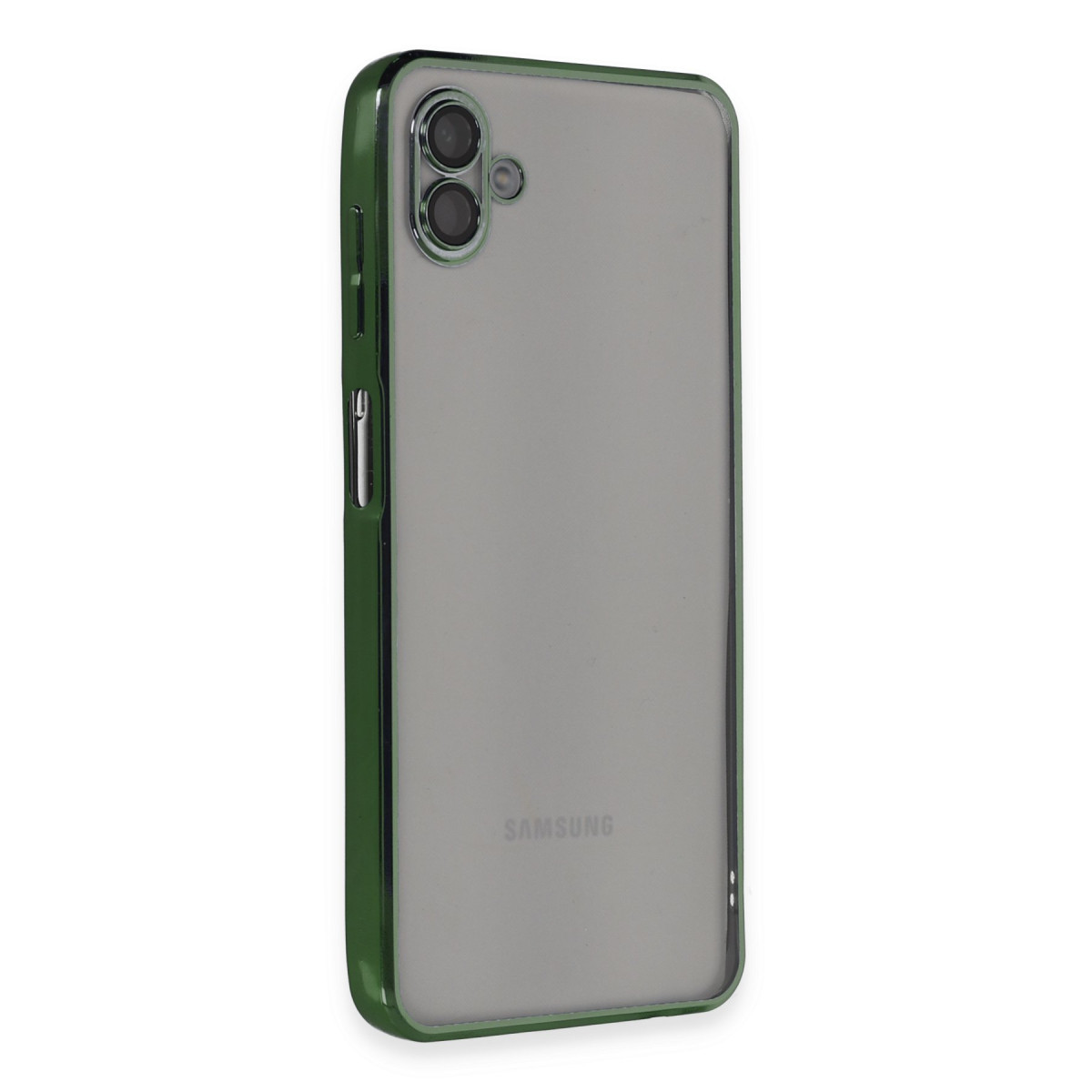 Galaxy A04 Kılıf Razer Lensli Silikon - Yeşil