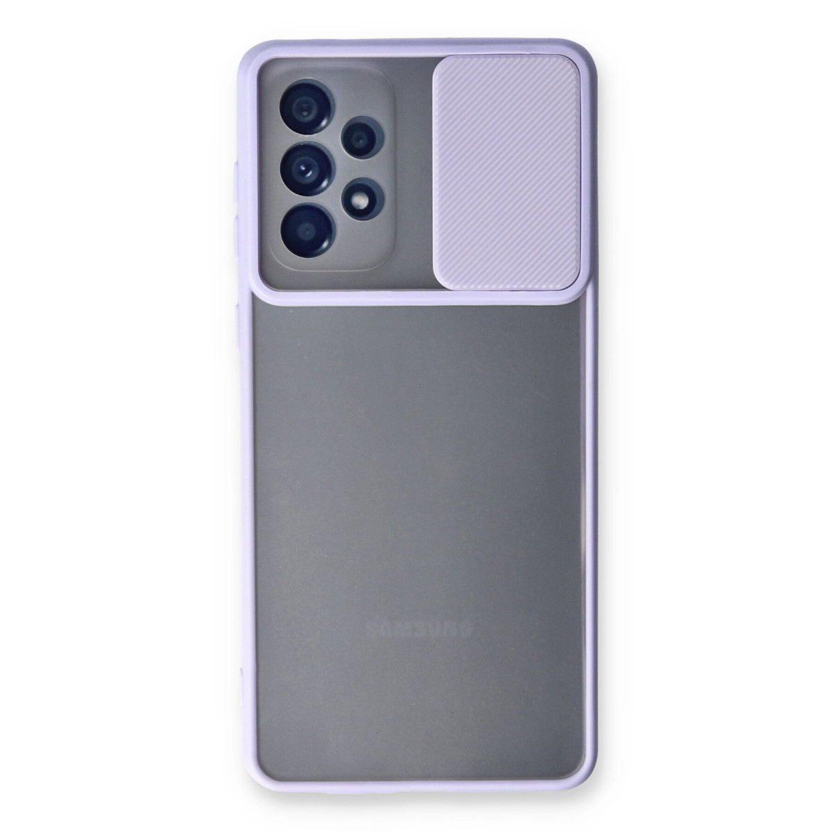 Galaxy A53 5G Kılıf Palm Buzlu Kamera Sürgülü Silikon - Lila