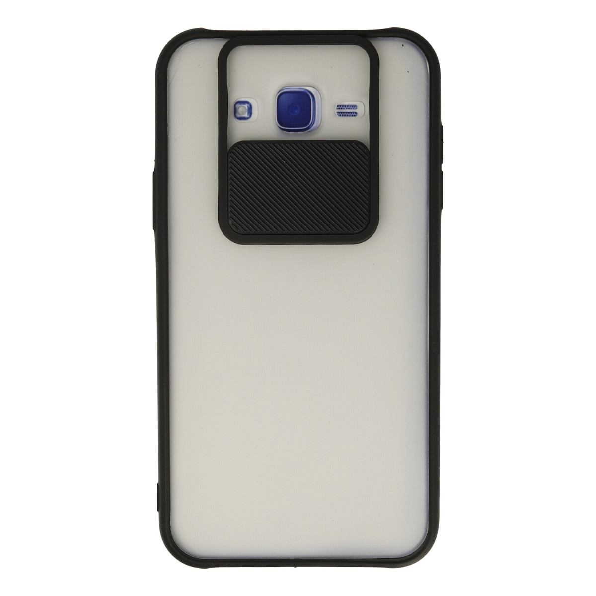 Galaxy J7 Kılıf Palm Buzlu Kamera Sürgülü Silikon - Siyah