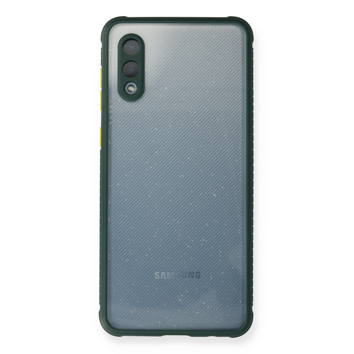 Galaxy A02 Kılıf Miami Şeffaf Silikon - Koyu Yeşil