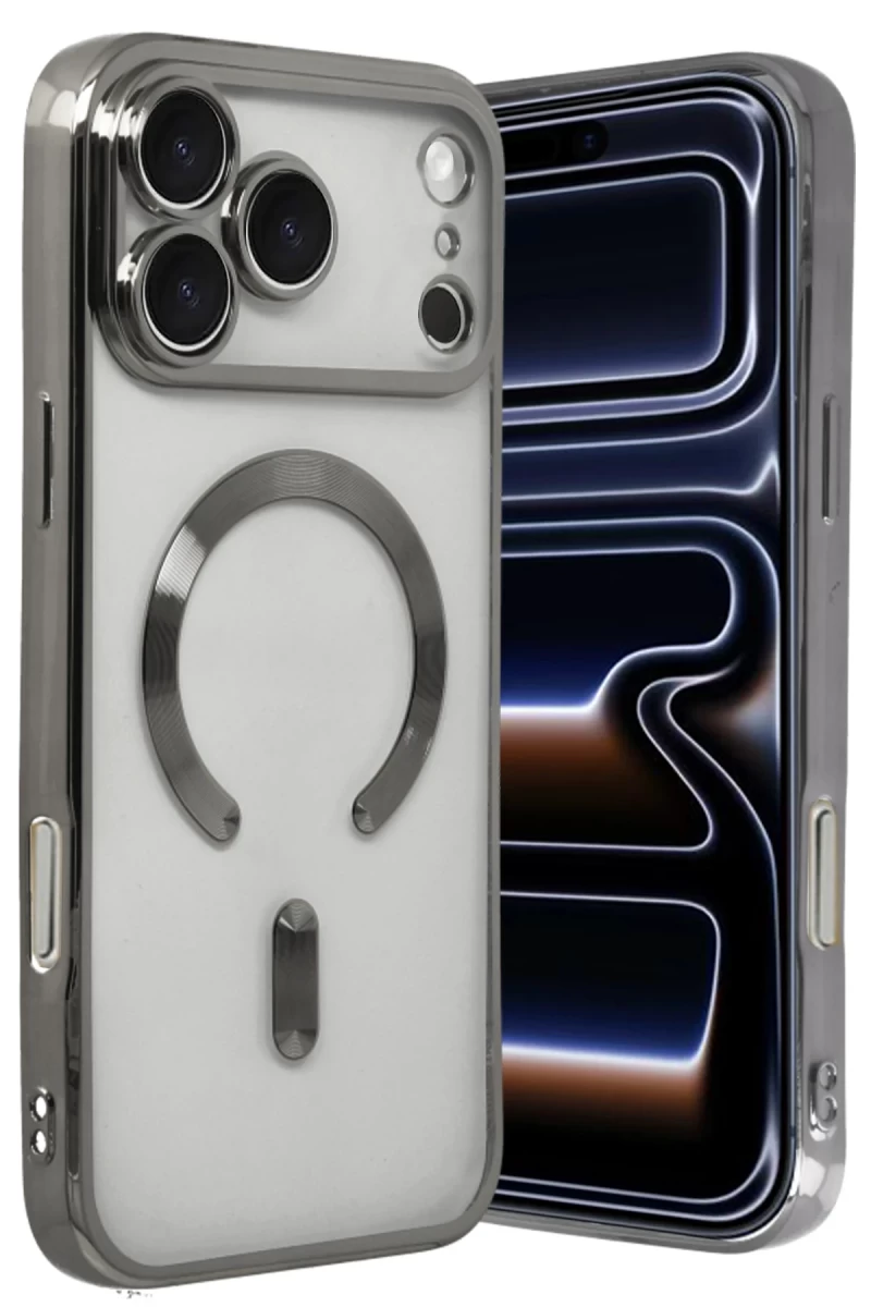 Apple iPhone 17 Pro Max Uyumlu Kross Magneticsafe Kapak - Titan Gri
