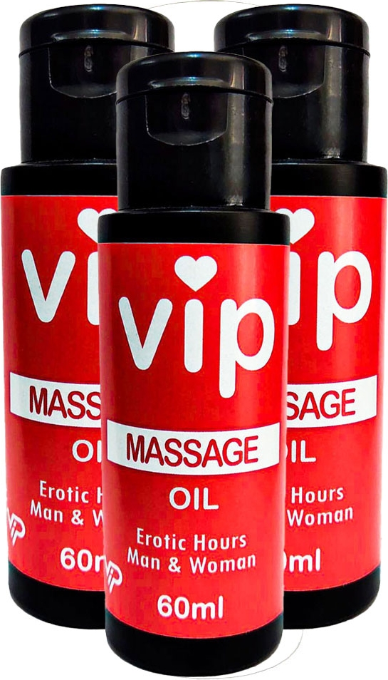 Vıp 3 Adet Eroticmassage Oil / 3 Adet Kadın Erkek Erotikmasaj Yağı 60 ml