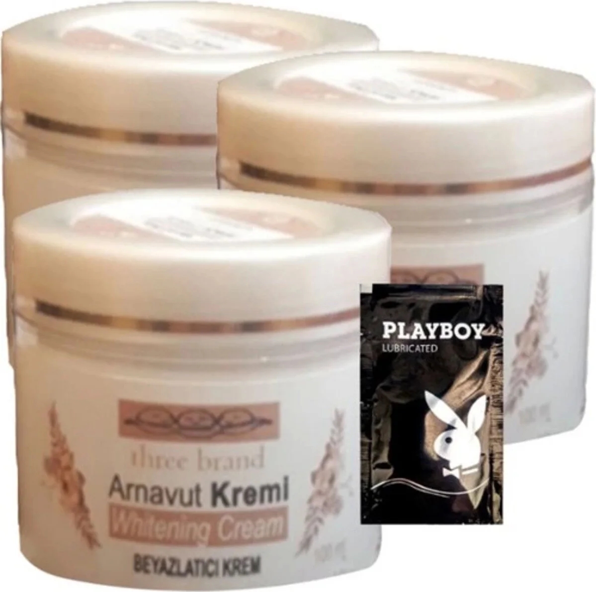 Three Brand Arnavut Kremi 3lü Adet Whitens Cream Kremi 100 ml + 1 Adet Jel Hediye