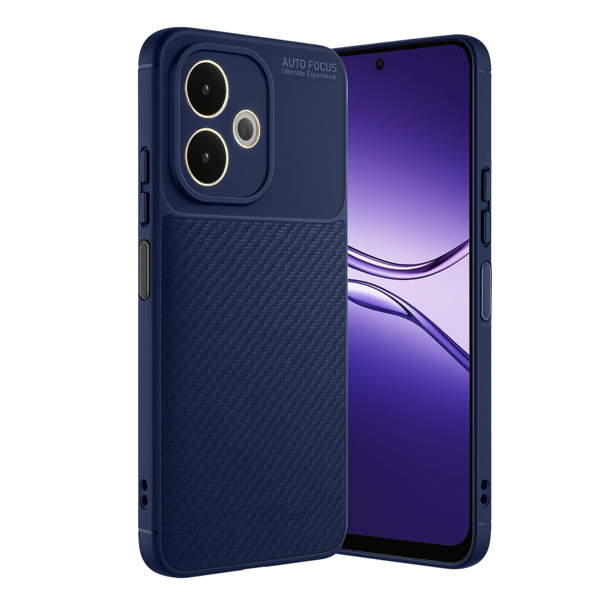 A5 Pro 4G Kılıf Auto Focus Karbon Kapak - Lacivert